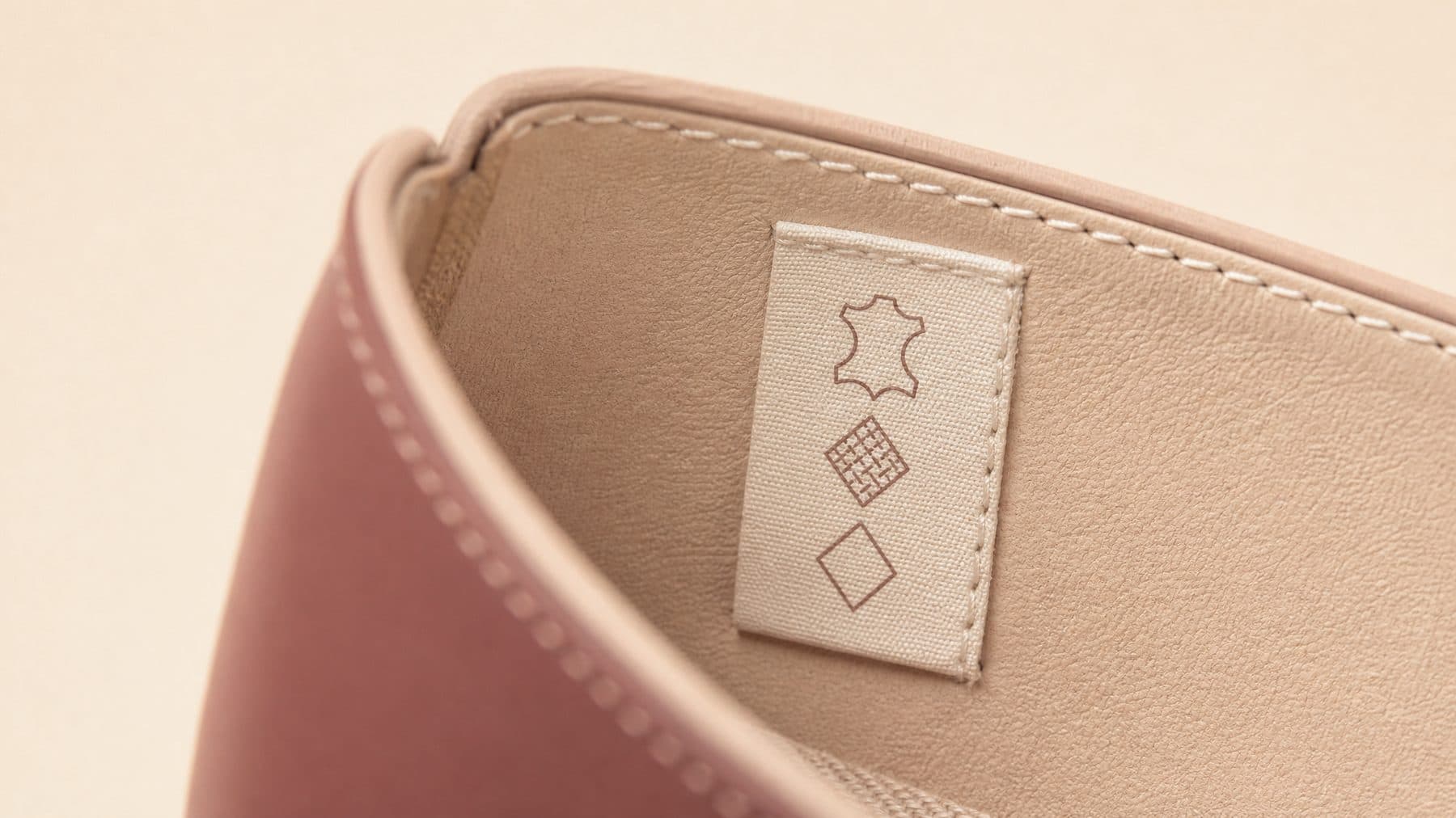 Close-up of the printed three-part footwear materials label sewn inside a Lofra shoe.